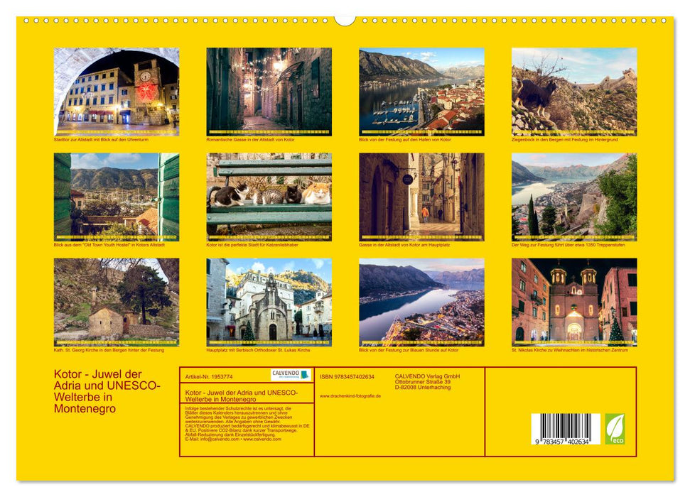 Kotor - Juwel der Adria und UNESCO-Welterbe in Montenegro (CALVENDO Premium Wandkalender 2026)