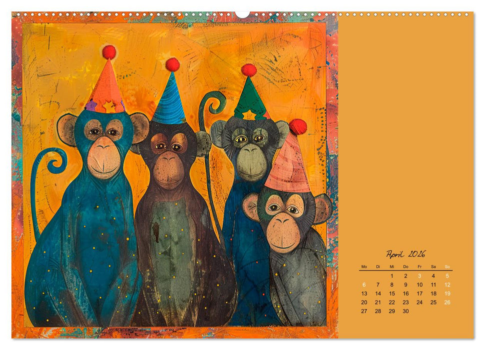 Wenn Tiere feiern (CALVENDO Premium Wandkalender 2026)