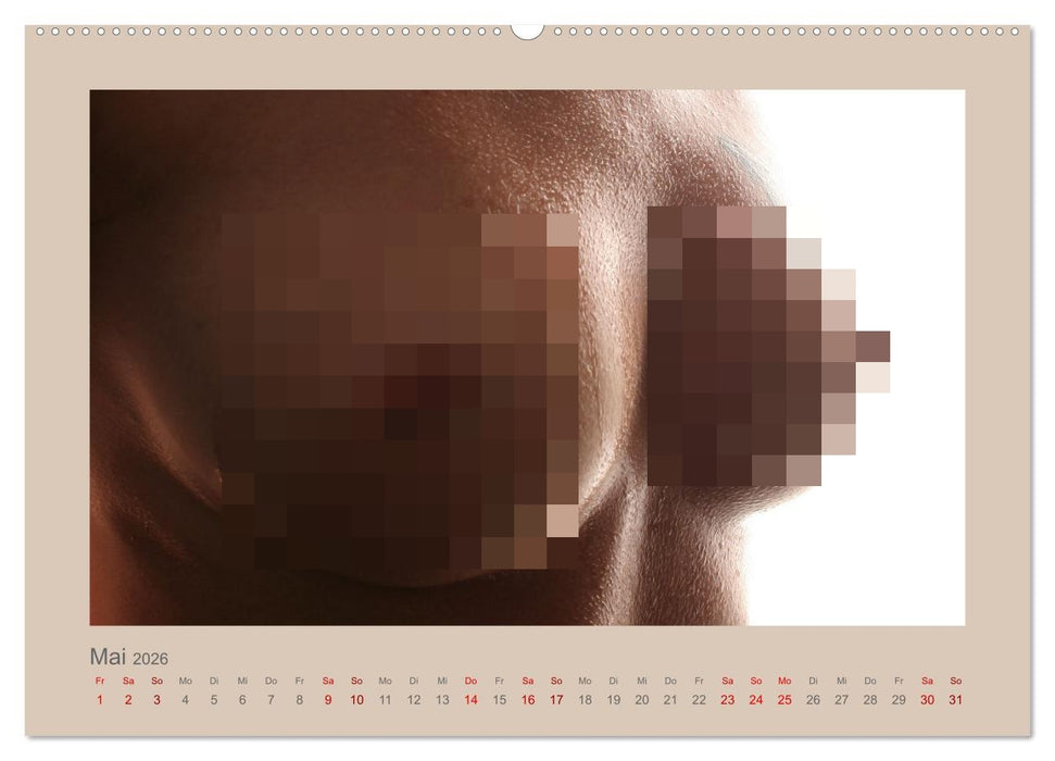 Glanzperlen - Wassertropfen auf nackter Haut (CALVENDO Wandkalender 2026)