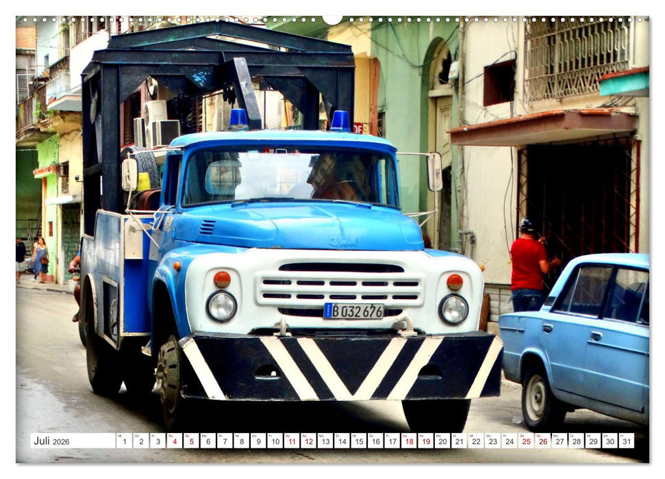 LKW Oldtimer der UdSSR - Sowjetische Lastkraftwagen in Kuba (CALVENDO Premium Wandkalender 2026)