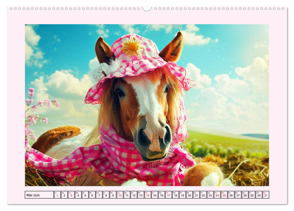 Pferde-Fashion. Modische Highlights auf Hufen (CALVENDO Premium Wandkalender 2026)