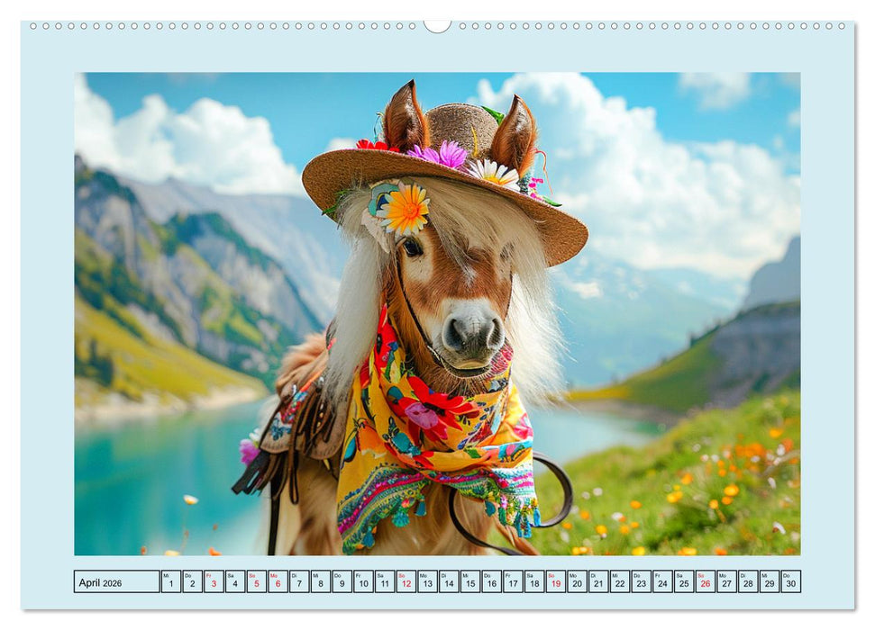 Pony-Parade. Stylisches Abenteuer auf kleinen Hufen (CALVENDO Premium Wandkalender 2026)