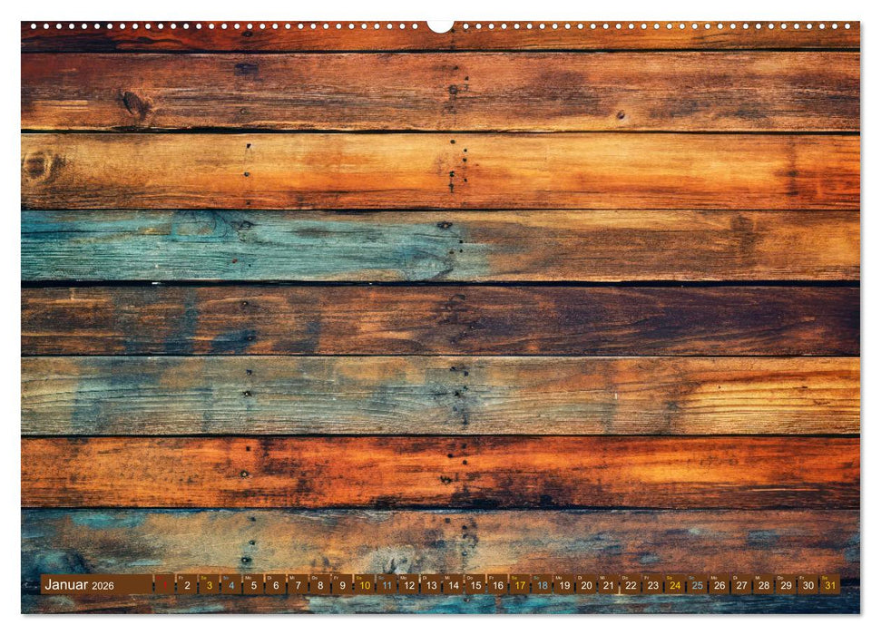 Faszination HOLZ - Strukturen (CALVENDO Premium Wandkalender 2026)