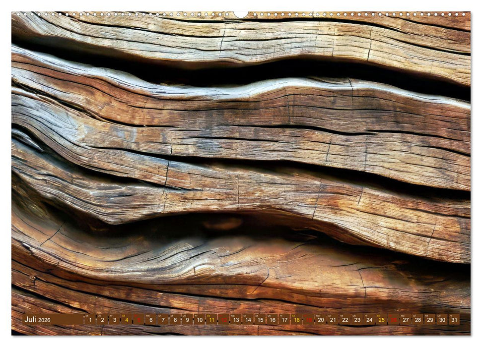 Faszination HOLZ - Strukturen (CALVENDO Premium Wandkalender 2026)