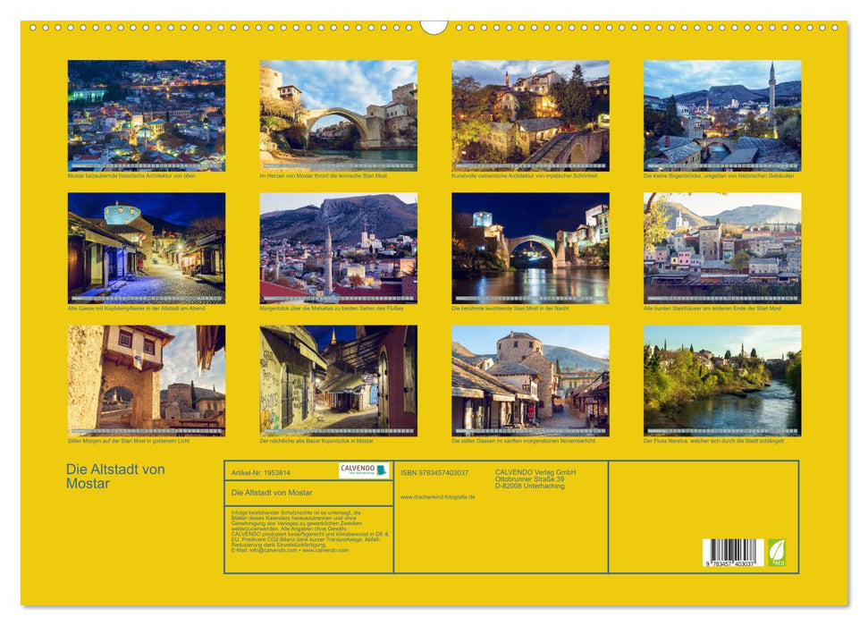 Die Altstadt von Mostar (CALVENDO Wandkalender 2026)