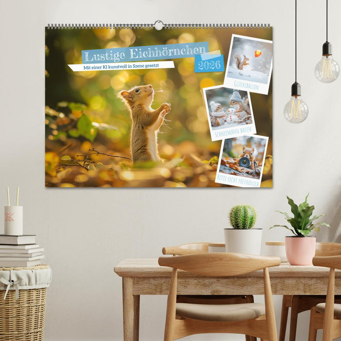Lustige Eichhörnchen (CALVENDO Wandkalender 2026)