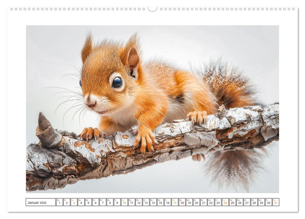 Lustige Eichhörnchen (CALVENDO Wandkalender 2026)
