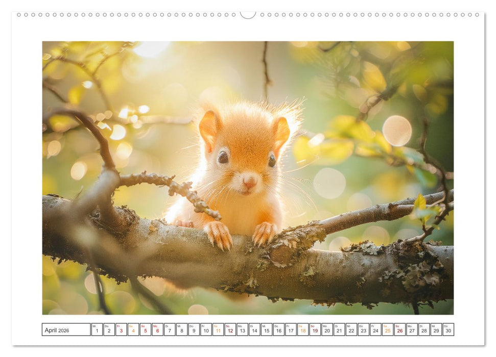 Lustige Eichhörnchen (CALVENDO Wandkalender 2026)