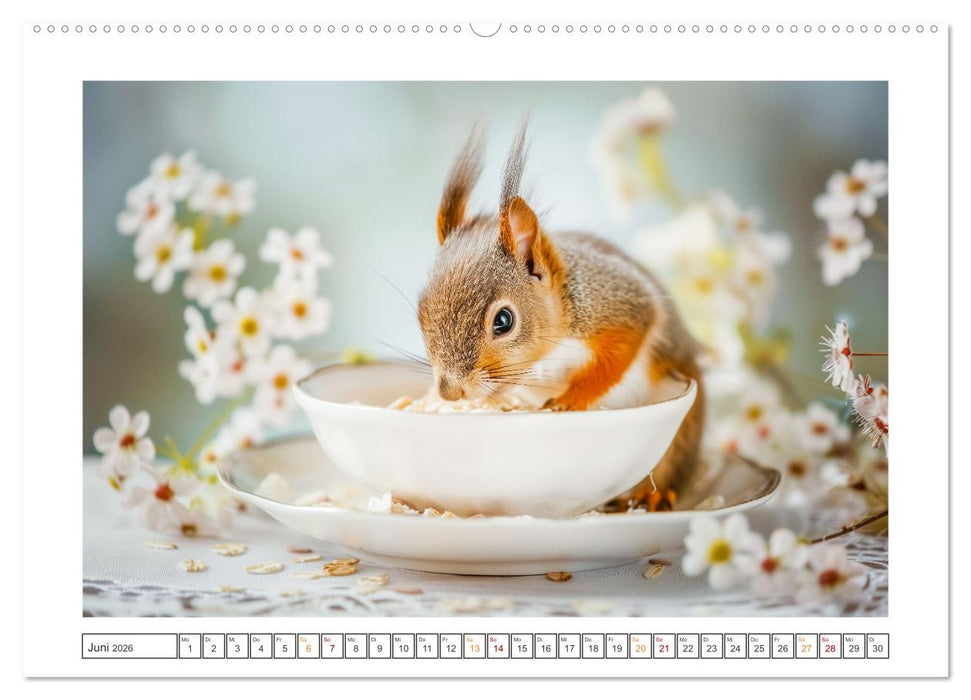 Lustige Eichhörnchen (CALVENDO Wandkalender 2026)