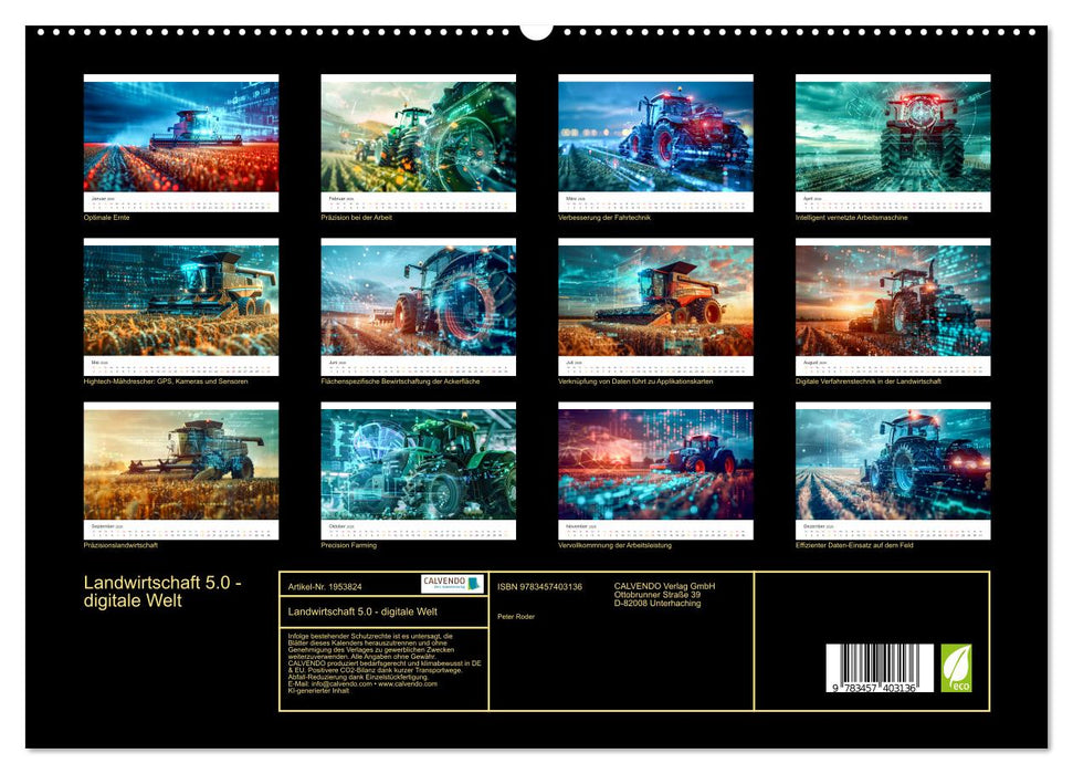 Landwirtschaft 5.0 - digitale Welt (CALVENDO Premium Wandkalender 2026)