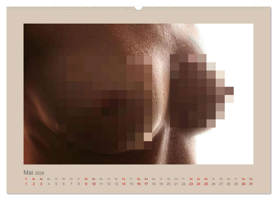 Glanzperlen - Wassertropfen auf nackter Haut (CALVENDO Premium Wandkalender 2026)