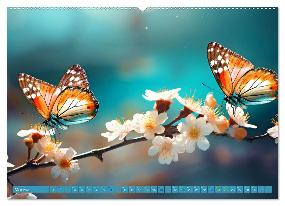 Filigrane Leichtigkeit - Schmetterlinge (CALVENDO Wandkalender 2026)