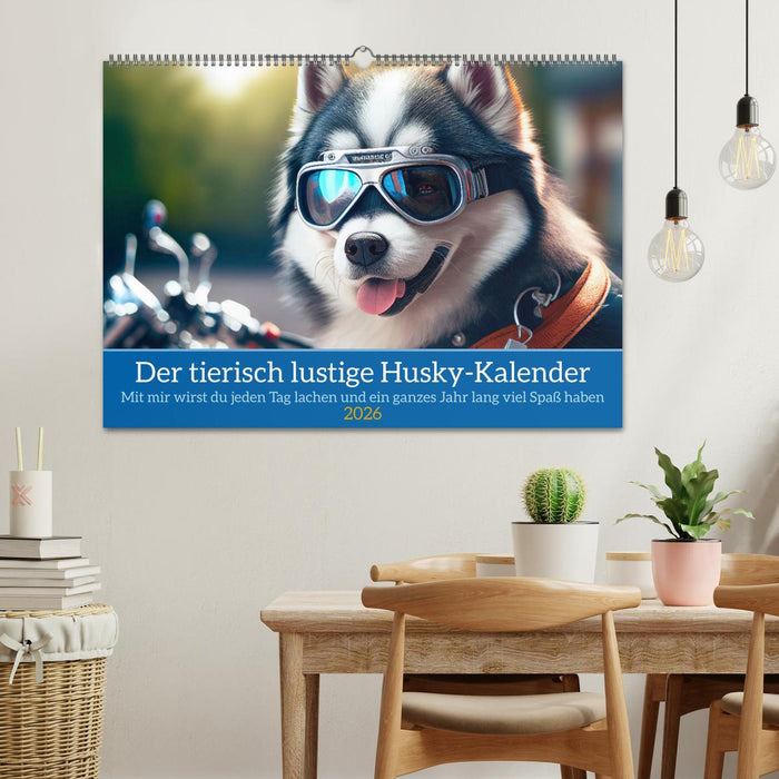 Der tierisch lustige Husky Kalender (CALVENDO Wandkalender 2026)