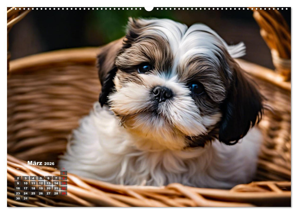 Shih Tzu - der wuschelige Hund aus Tibet (CALVENDO Premium Wandkalender 2026)