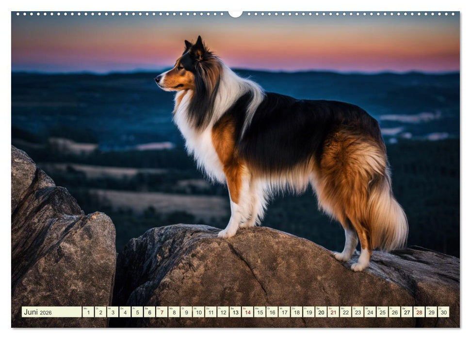 Traumhund Collie (CALVENDO Wandkalender 2026)