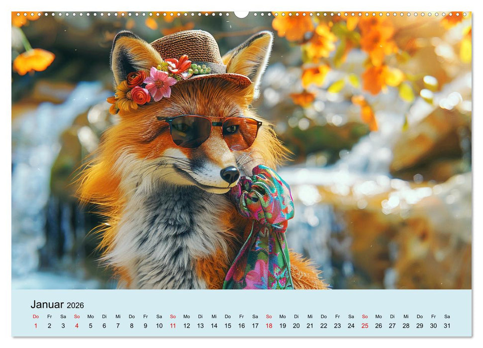 Die schönsten Tiermodels. Schicke Outfits und High Fashion (CALVENDO Premium Wandkalender 2026)