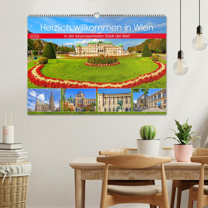 Herzlich willkommen in Wien (CALVENDO Wandkalender 2026)