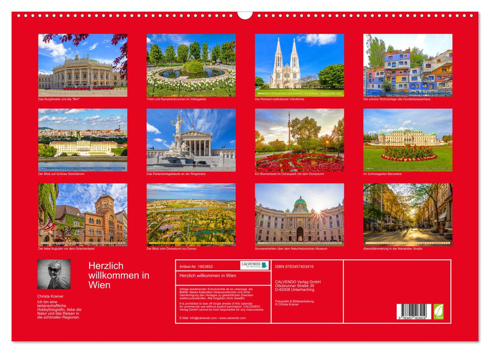 Herzlich willkommen in Wien (CALVENDO Wandkalender 2026)