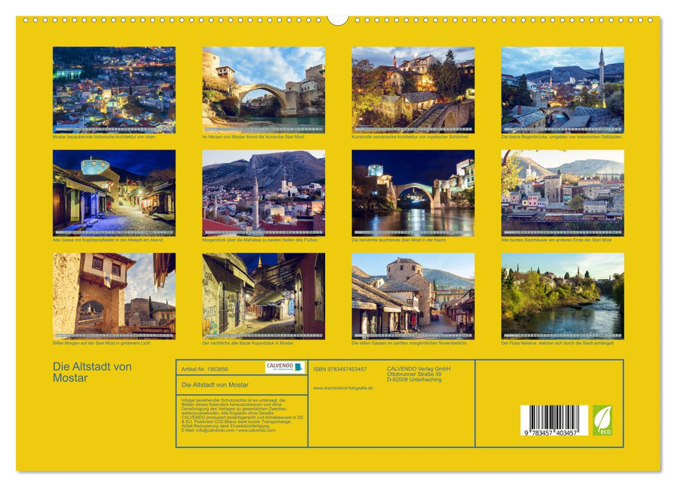 Die Altstadt von Mostar (CALVENDO Premium Wandkalender 2026)
