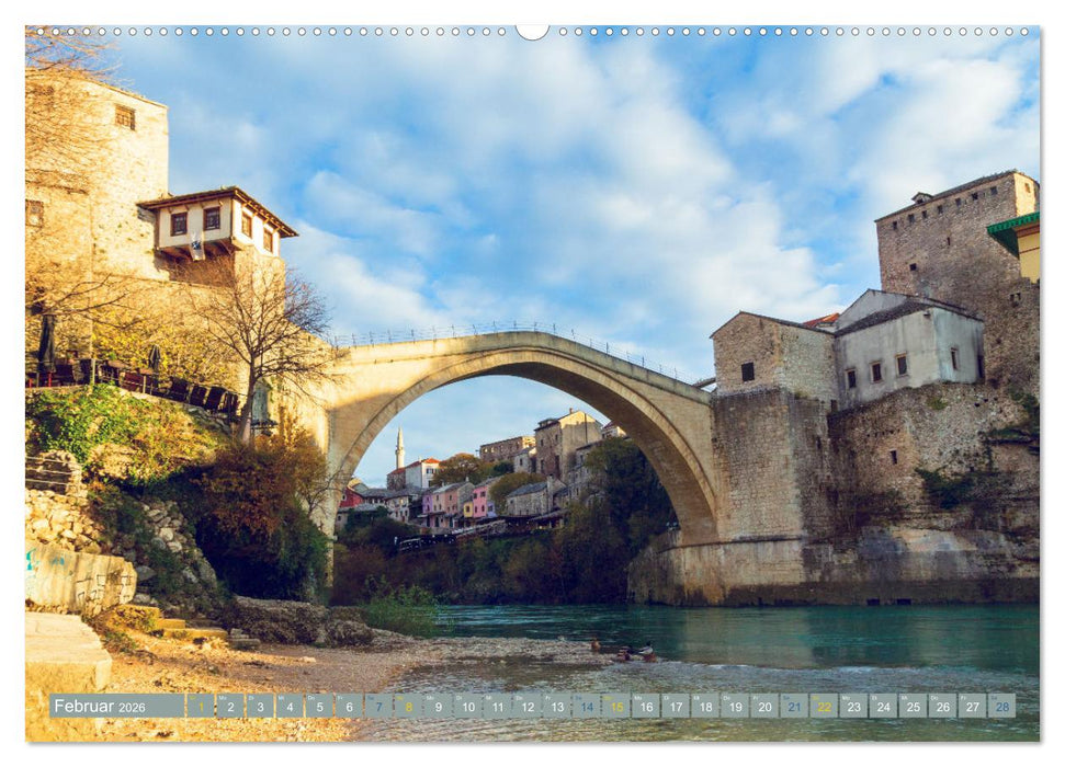 Die Altstadt von Mostar (CALVENDO Premium Wandkalender 2026)
