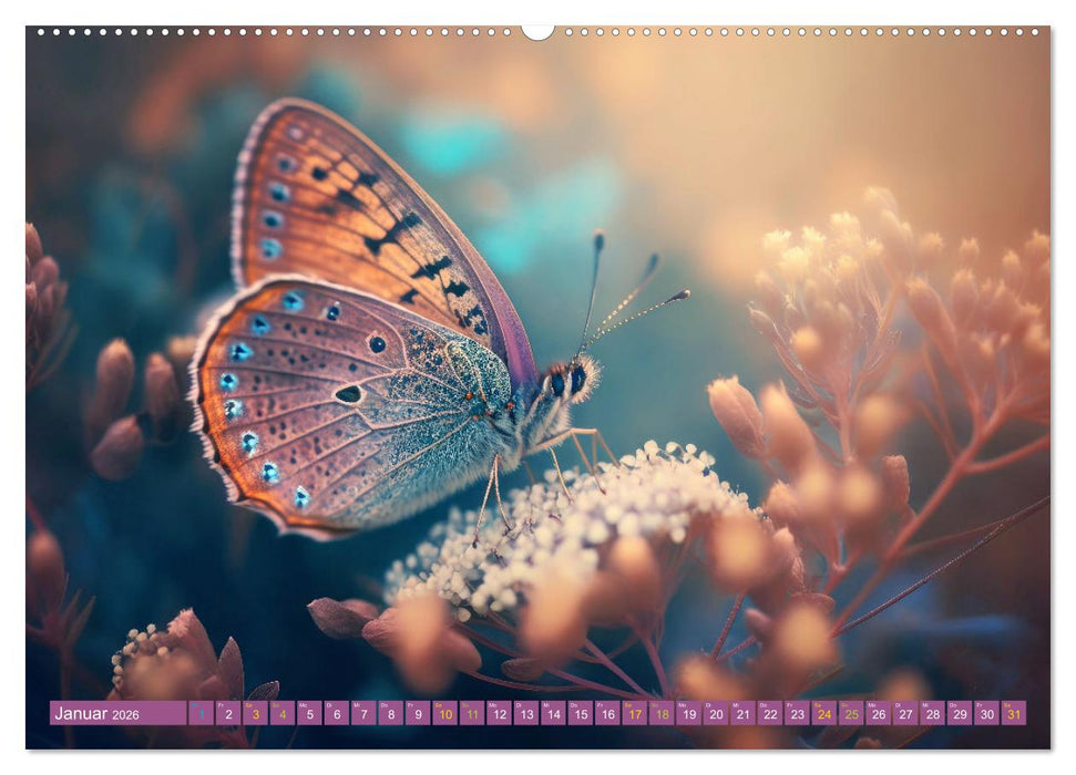 Filigrane Leichtigkeit - Schmetterlinge (CALVENDO Premium Wandkalender 2026)