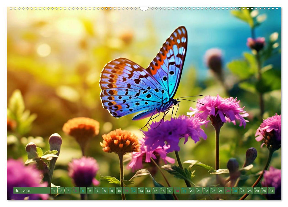 Filigrane Leichtigkeit - Schmetterlinge (CALVENDO Premium Wandkalender 2026)