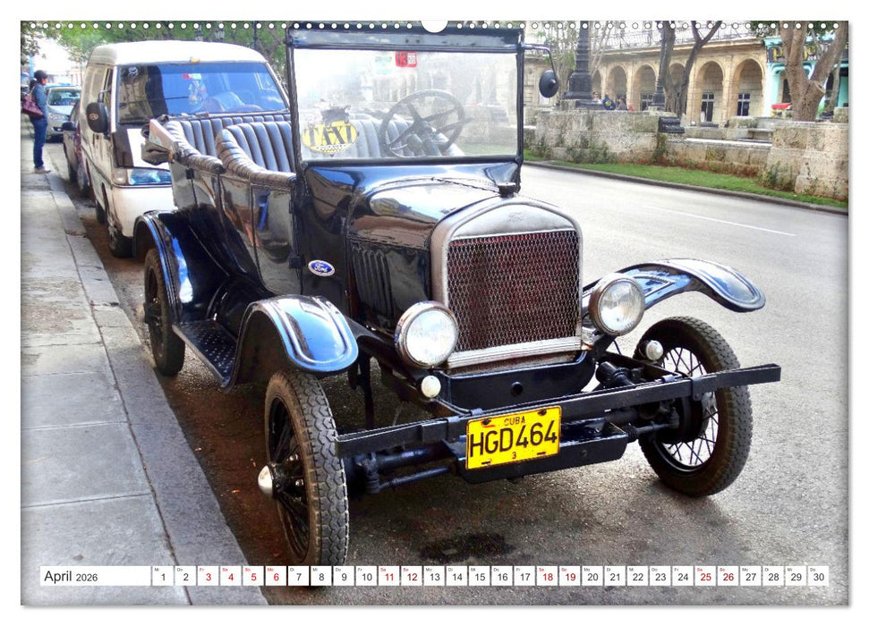 Tin Lizzie - Ford Modell T in Kuba (CALVENDO Premium Wandkalender 2026)