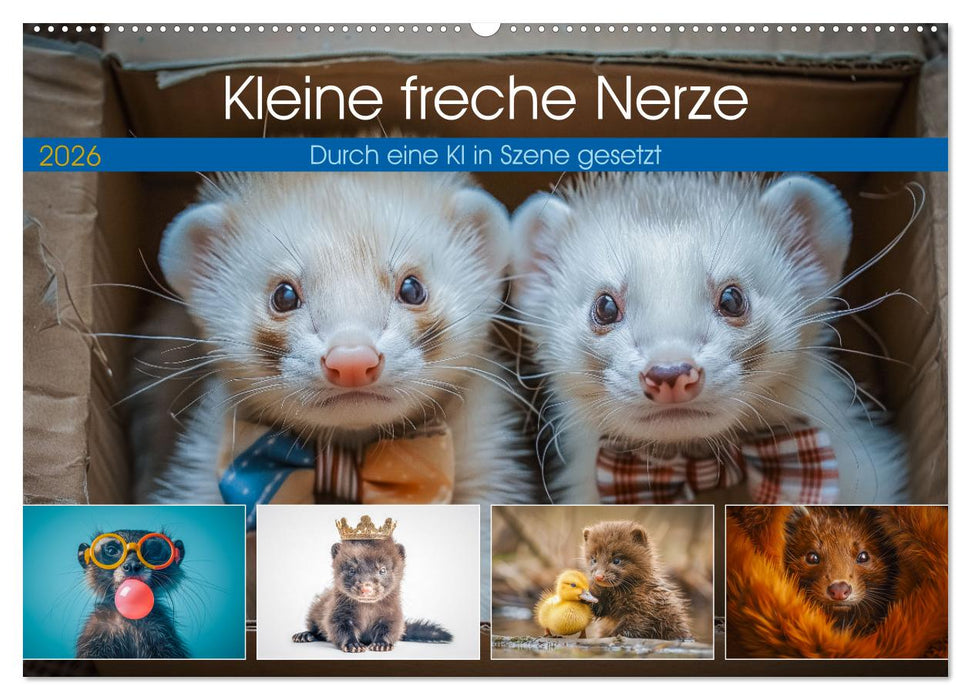 Kleine freche Nerze (CALVENDO Wandkalender 2026)