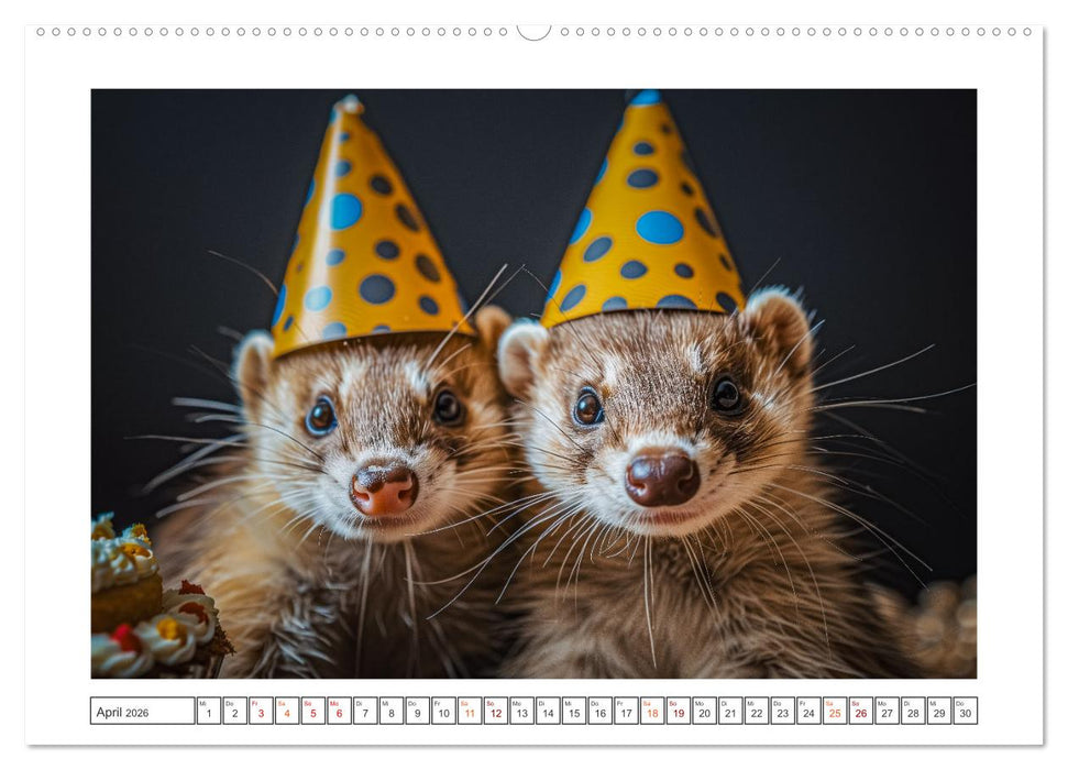 Kleine freche Nerze (CALVENDO Wandkalender 2026)