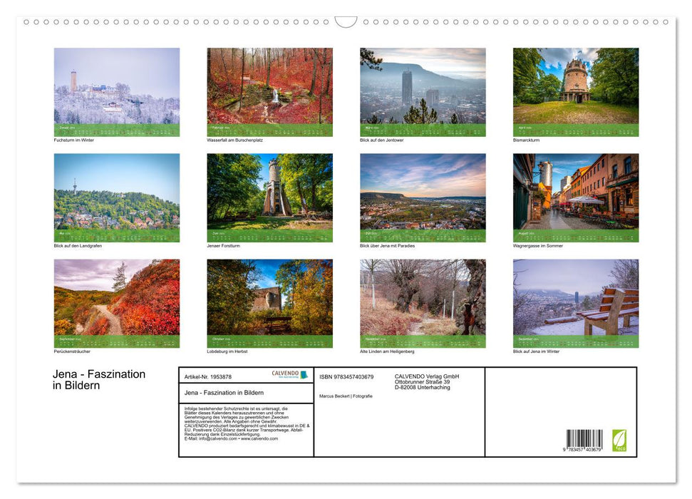 Jena - Faszination in Bildern (CALVENDO Wandkalender 2026)