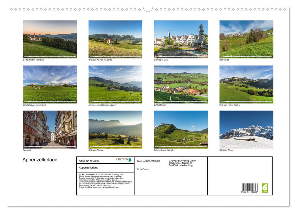 Appenzellerland (CALVENDO Wandkalender 2026)