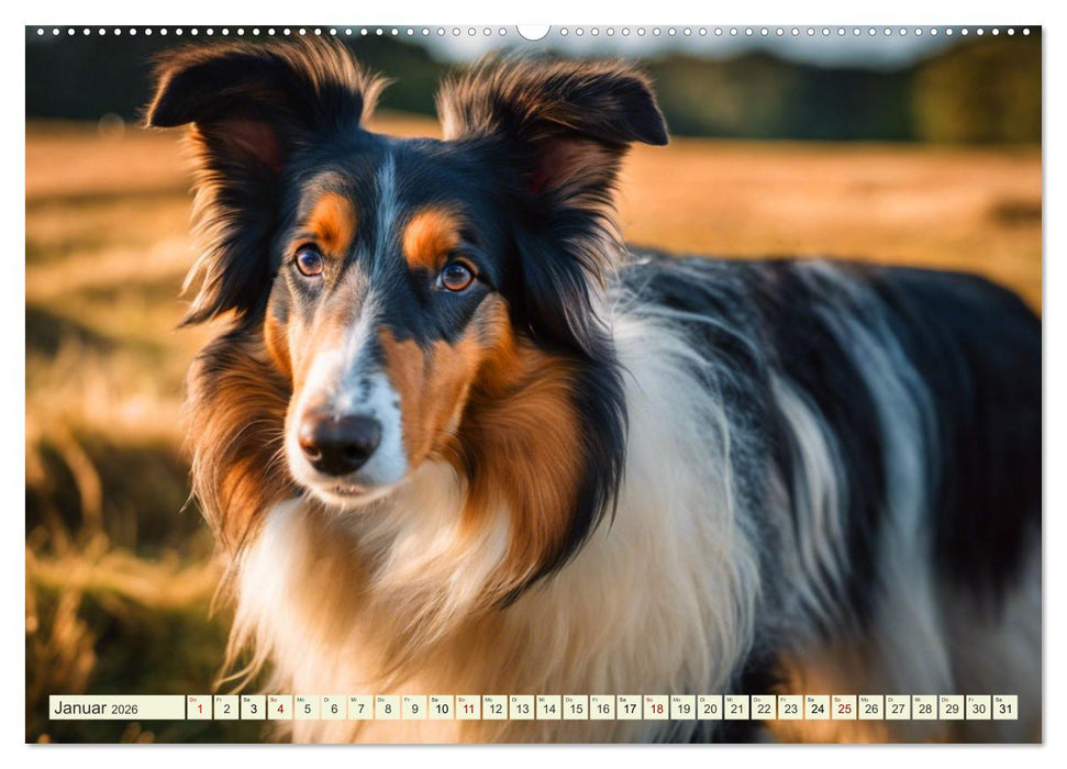 Traumhund Collie (CALVENDO Premium Wandkalender 2026)