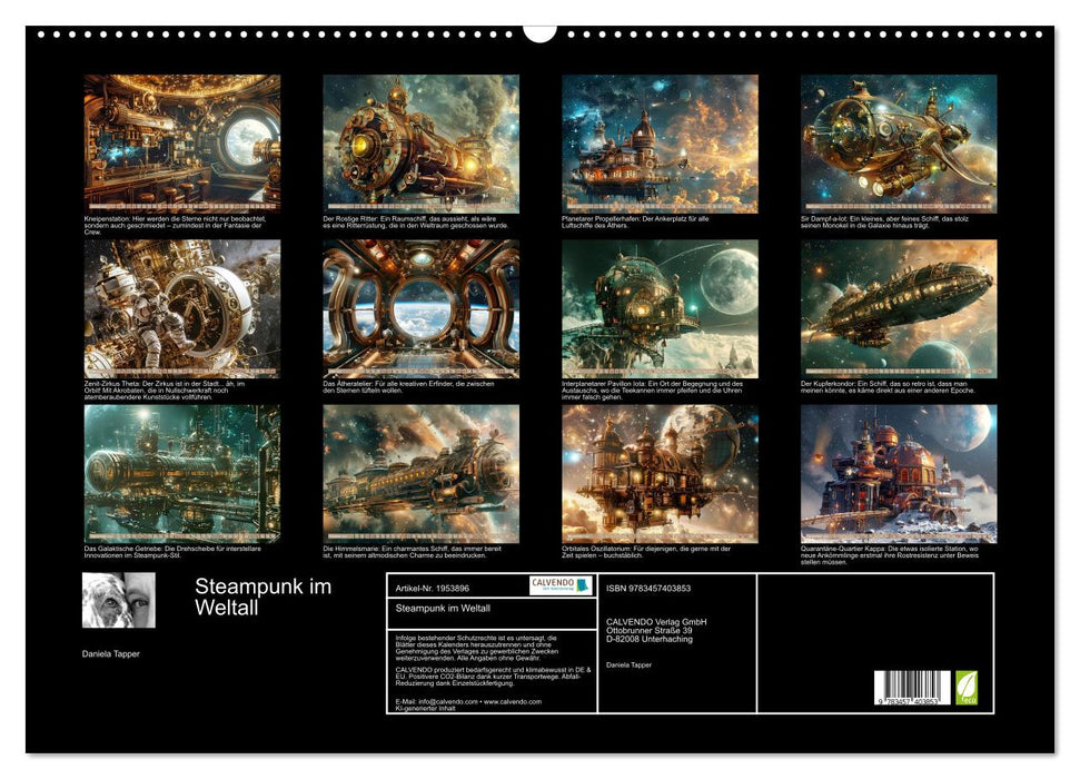 Steampunk im Weltall (CALVENDO Wandkalender 2026)