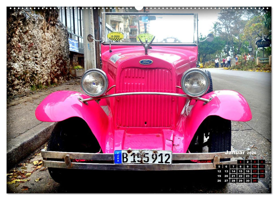 Pink Lady - Ford Modell A in Havanna (CALVENDO Premium Wandkalender 2026)