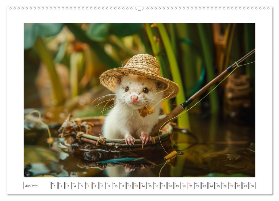 Kleine freche Nerze (CALVENDO Premium Wandkalender 2026)