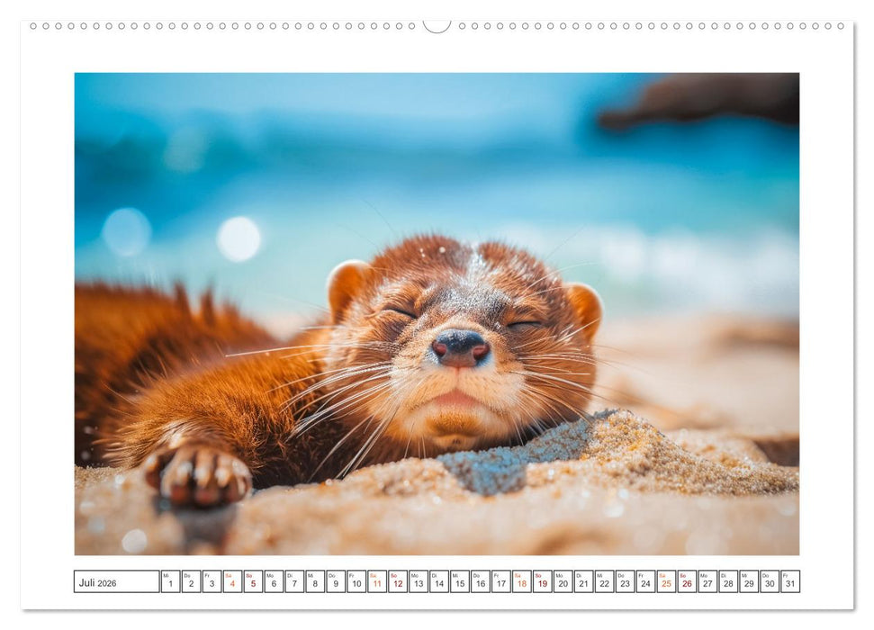 Kleine freche Nerze (CALVENDO Premium Wandkalender 2026)