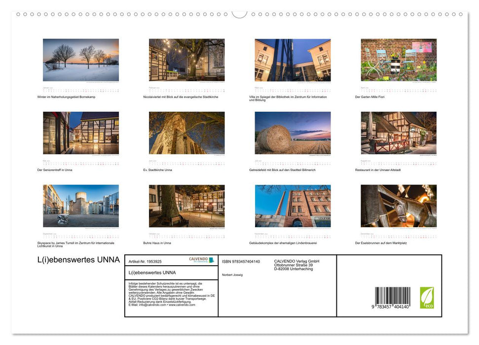 L(i)ebenswertes UNNA (CALVENDO Premium Wandkalender 2026)