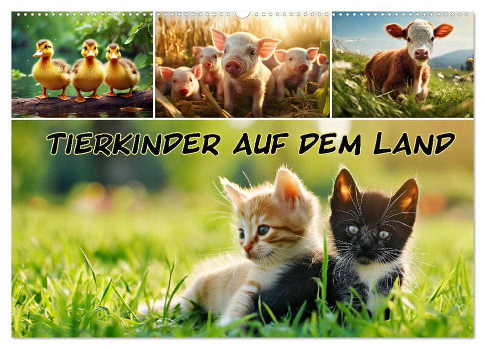 Tierkinder auf dem Land (CALVENDO Wandkalender 2026)
