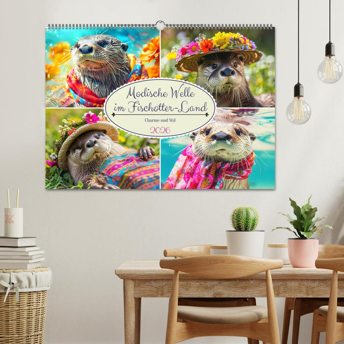 Modische Welle im Fischotter-Land. Charme und Stil (CALVENDO Wandkalender 2026)
