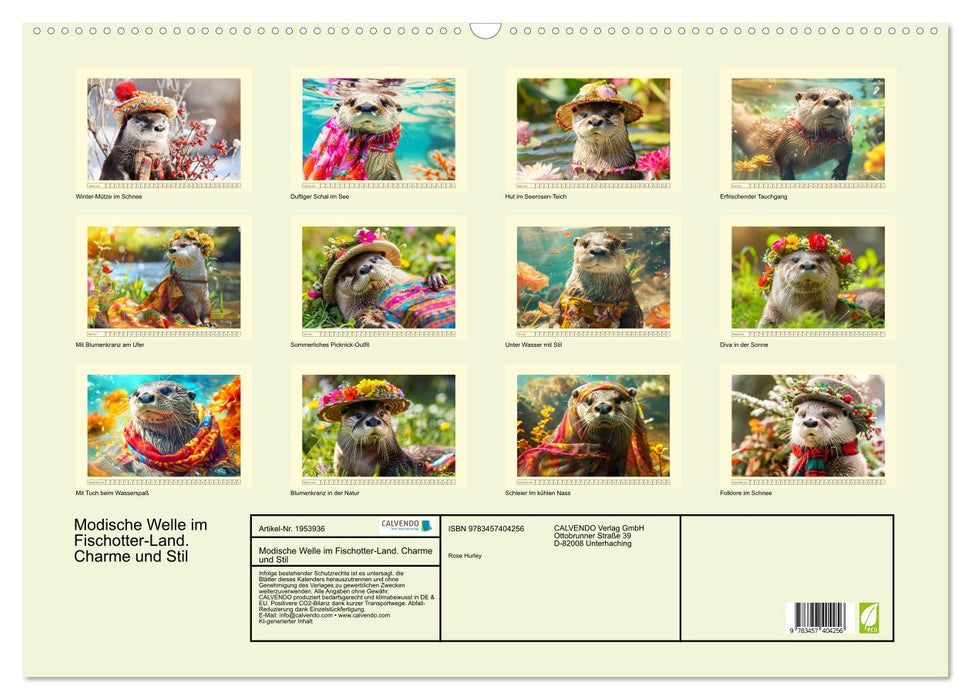 Modische Welle im Fischotter-Land. Charme und Stil (CALVENDO Wandkalender 2026)