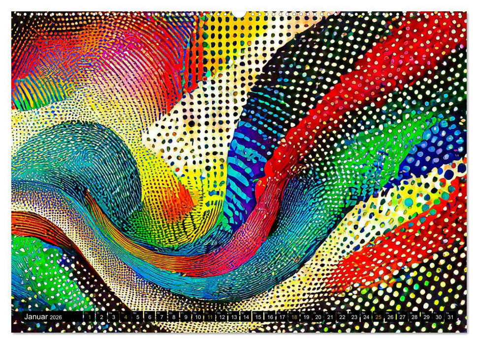 Abstrakte Farbdynamik (CALVENDO Wandkalender 2026)