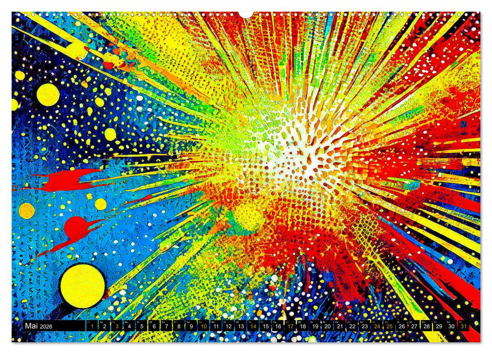 Abstrakte Farbdynamik (CALVENDO Wandkalender 2026)