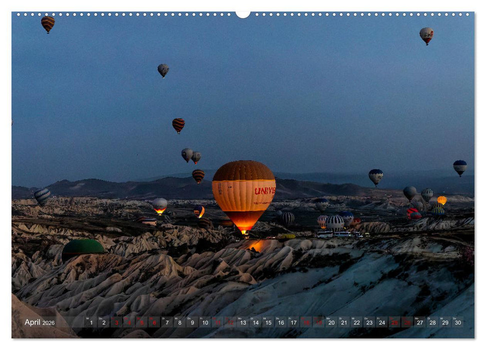 Heißluftballons Die sanften Riesen (CALVENDO Wandkalender 2026)