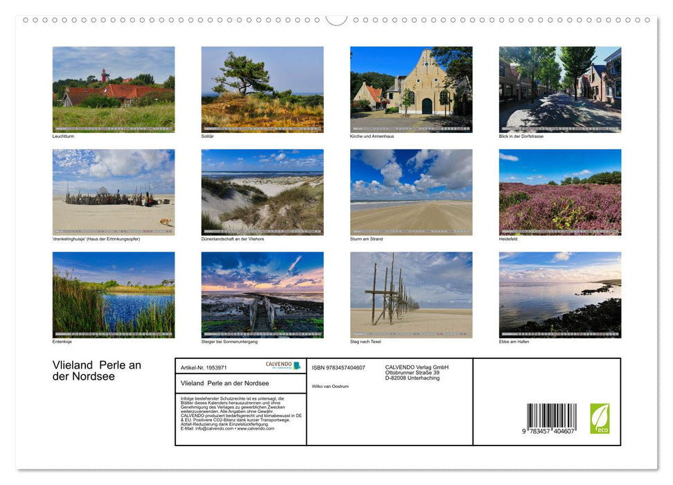 Vlieland Perle an der Nordsee (CALVENDO Premium Wandkalender 2026)