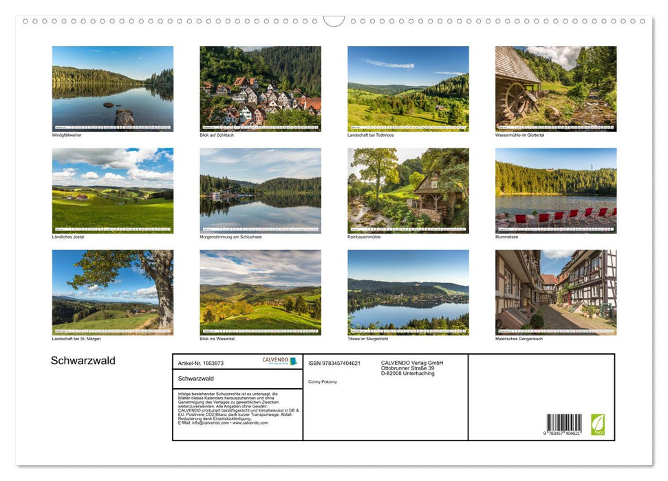 Schwarzwald (CALVENDO Wandkalender 2026)