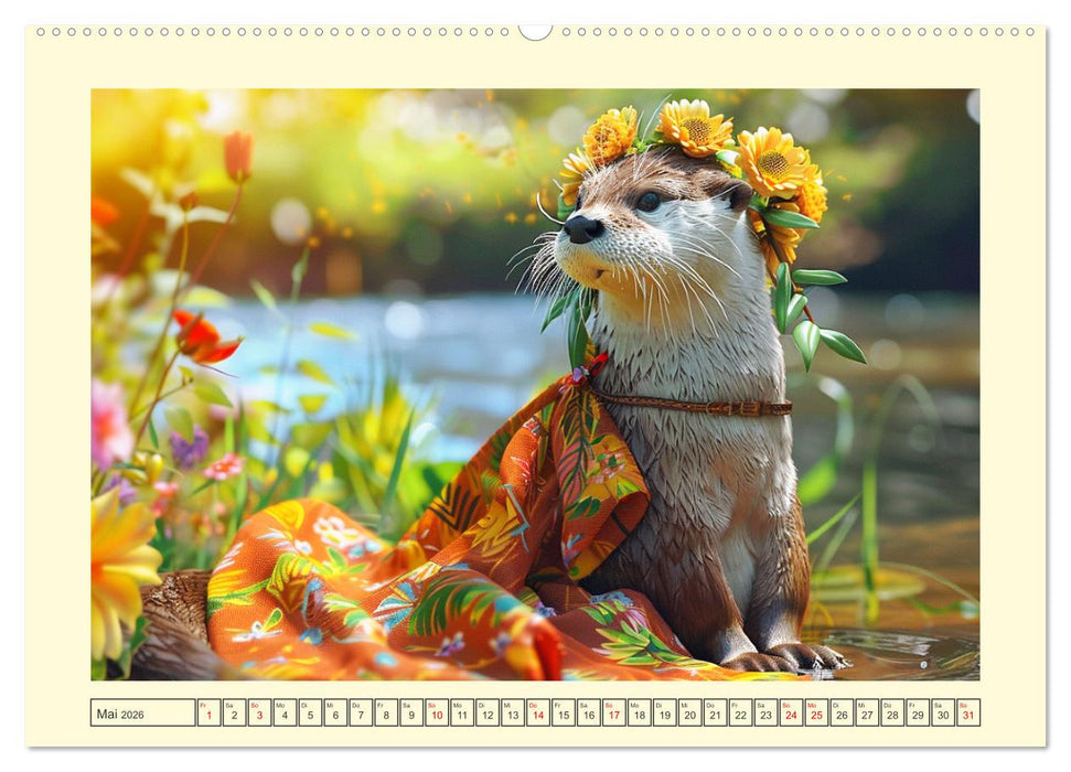 Modische Welle im Fischotter-Land. Charme und Stil (CALVENDO Premium Wandkalender 2026)