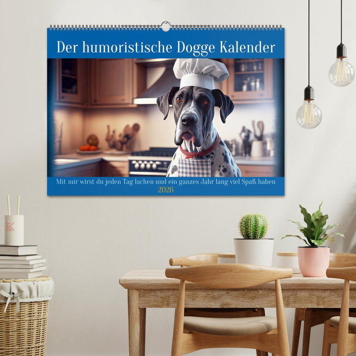 Der humoristische Dogge Kalender (CALVENDO Wandkalender 2026)