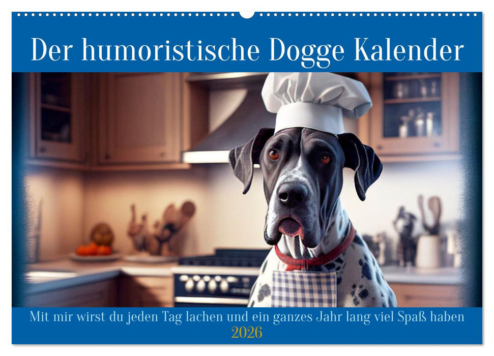 Der humoristische Dogge Kalender (CALVENDO Wandkalender 2026)