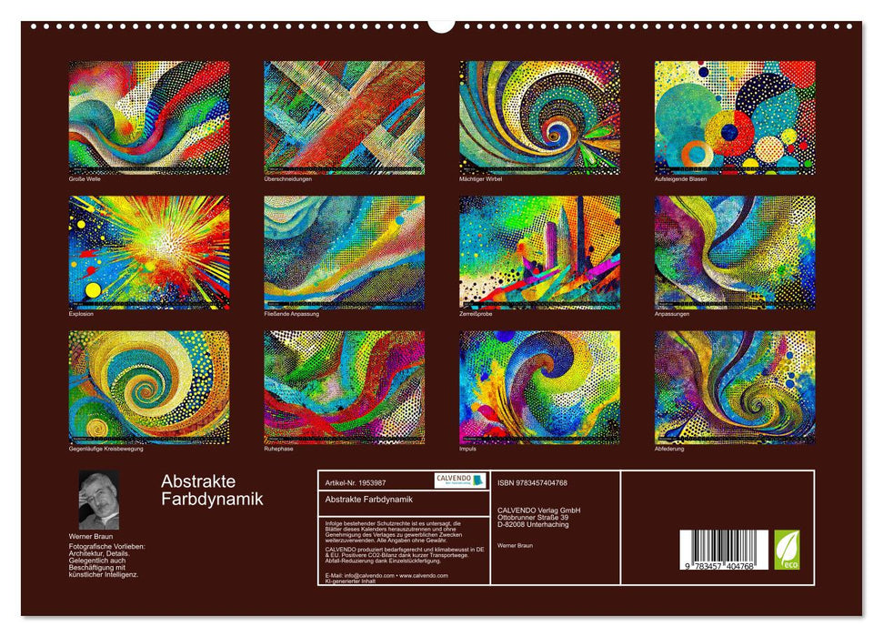 Abstrakte Farbdynamik (CALVENDO Premium Wandkalender 2026)