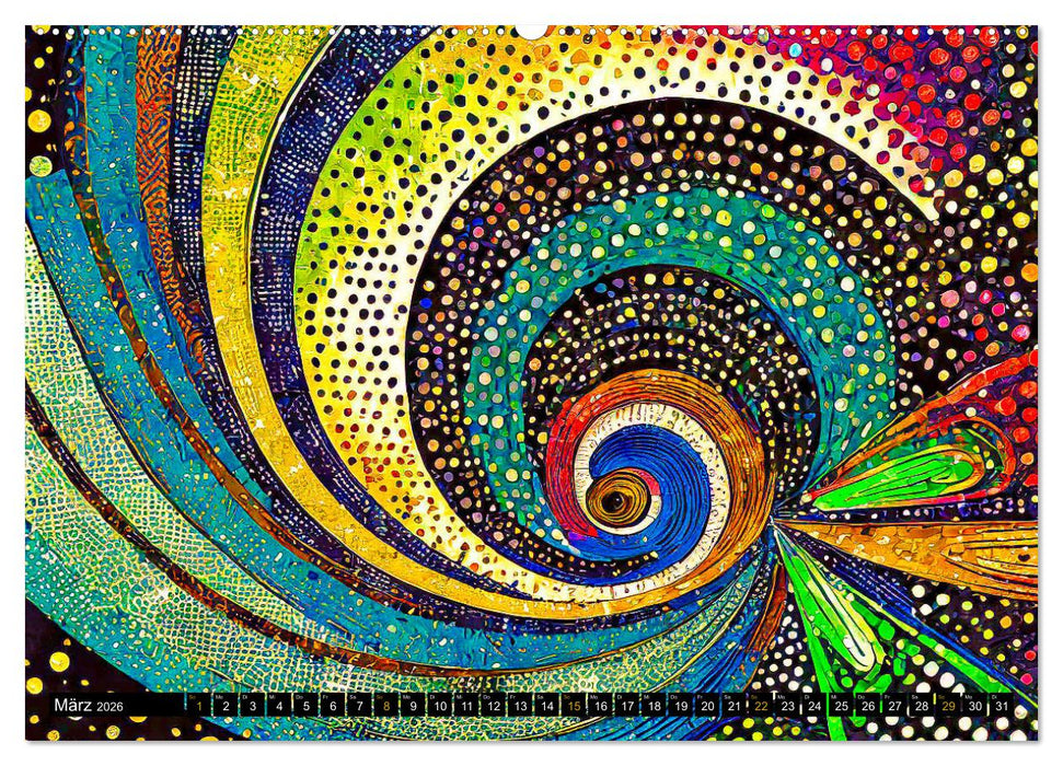 Abstrakte Farbdynamik (CALVENDO Premium Wandkalender 2026)